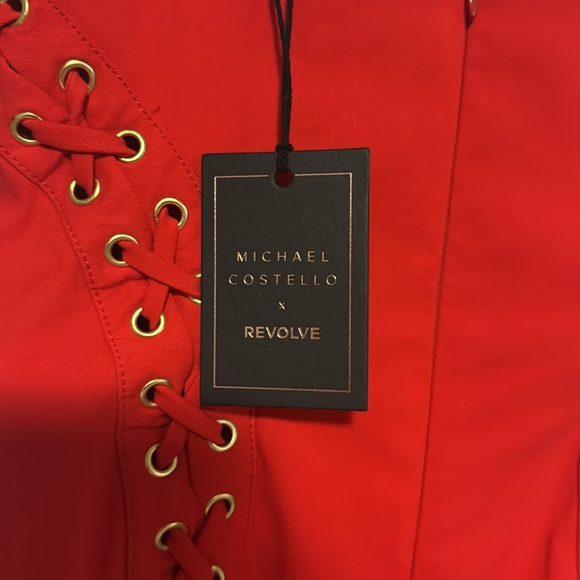 Michael Costello x Revolve Red Anyssa Dress - Picture 2 of 6